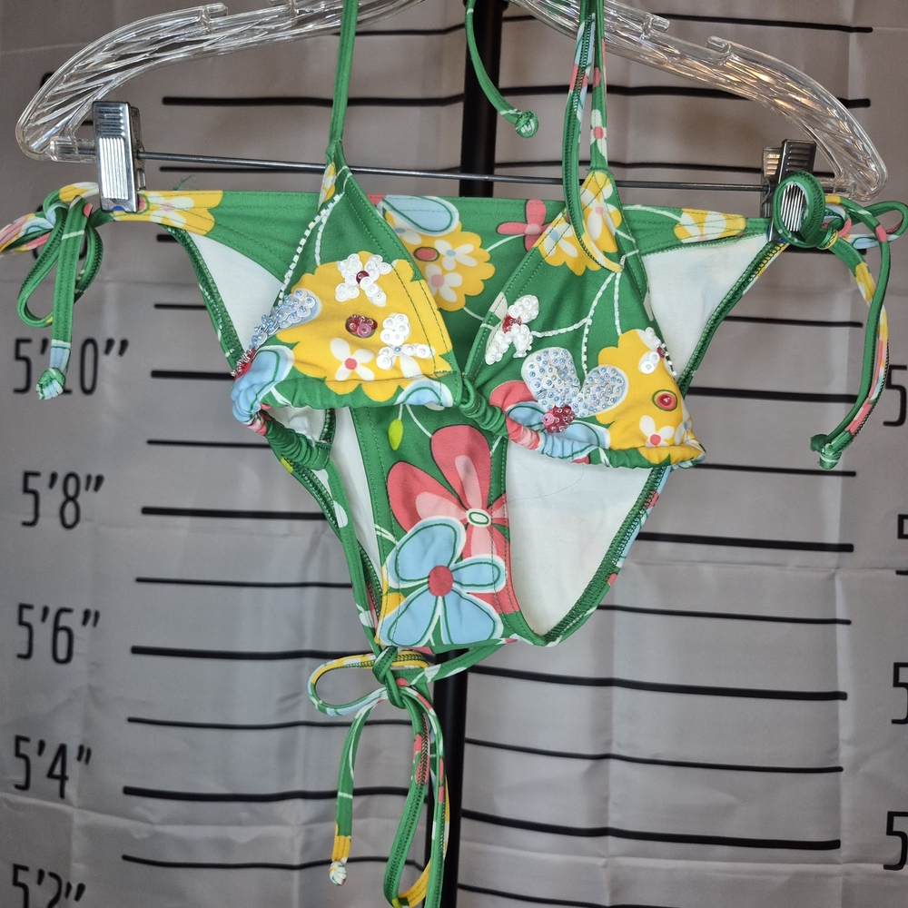 Floral Green Bikini Set
